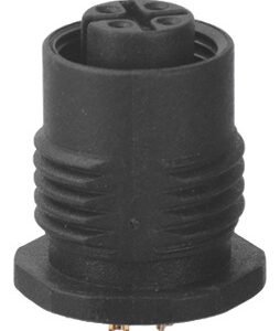 MR-M12-PM-15 - M12 Female Panel Mount Front Fastened Plastic Waterproof Electrical Connector