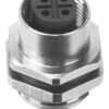 M12 Female Panel Mount Rear Fastened Waterproof Electrical Connector With Thread M16X1.5 MR-M12-PM-18