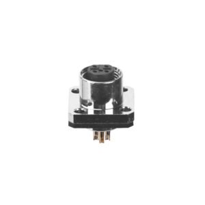 M12 Female Panel Mount Square Flange Waterproof electrical Socket Connector MR-M12-PM-19