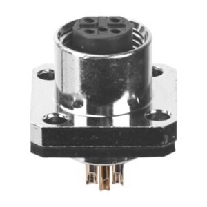 MR-M12-PM-19 - M12 Female Panel Mount Square Flange Waterproof electrical Socket Connector