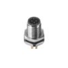 M12 Male Panel Mount Front Fastened Waterproof Electrical Receptacle With Solder Cup MR-M12-PM-20
