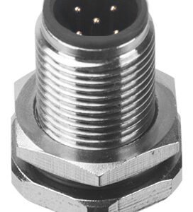 M12 Male Panel Mount Front Fastened Waterproof Electrical Receptacle With Solder Cup MR-M12-PM-20