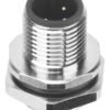 M12 Male Panel Mount Rear Fastened Waterproof Electrical Connector With Solder Cup MR-M12-PM-23