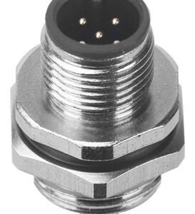 MR-M12-PM-24 - M12 Male Panel Mount Rear Fastened Waterproof Electrical Socket With PG9 Screw Thread