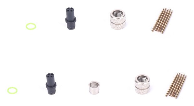 M5 Cable Female Overmolded Waterproof Electronic Connector Straight Shielded MR-M5-OC-02