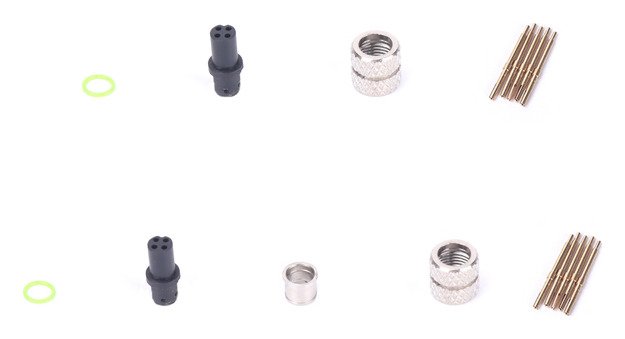 M5 Cable Female Overmolded Waterproof Electronic Connector Right Angle Shielded MR-M5-OC-04-RL