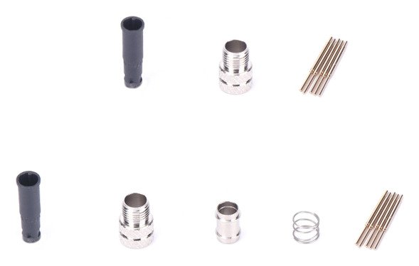 M5 Cable Male Overmolded Waterproof Electronic Connector Straight Shielding MR-M5-OC-05