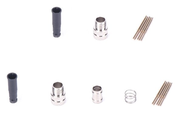 M5 Cable Male Overmolded Waterproof Electronic Connector Straight MR-M5-OC-06