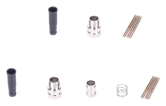 M5 Cable Male Overmolded Waterproof Electronic Connector Right Angle MR-M5-OC-08-RL