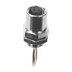 MR-M5-PM-02 - M5 Female Panel Mount Rear Fastened Waterproof Connector With Wires