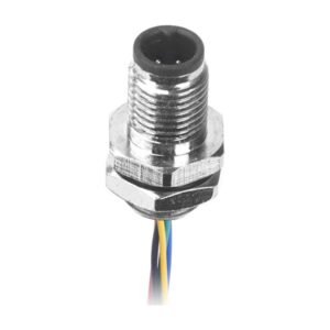 MR-M5-PM-04 - M5 Male Panel Mount Rear Fastened Waterproof Plug With Wires