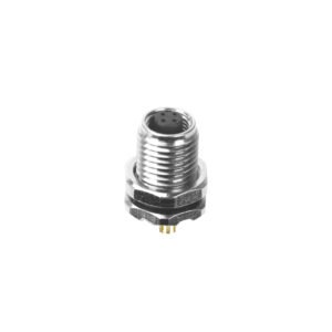 M5 Female Panel Mount Front Fastened Solder Type Waterproof Connector MR-M5-PM-05