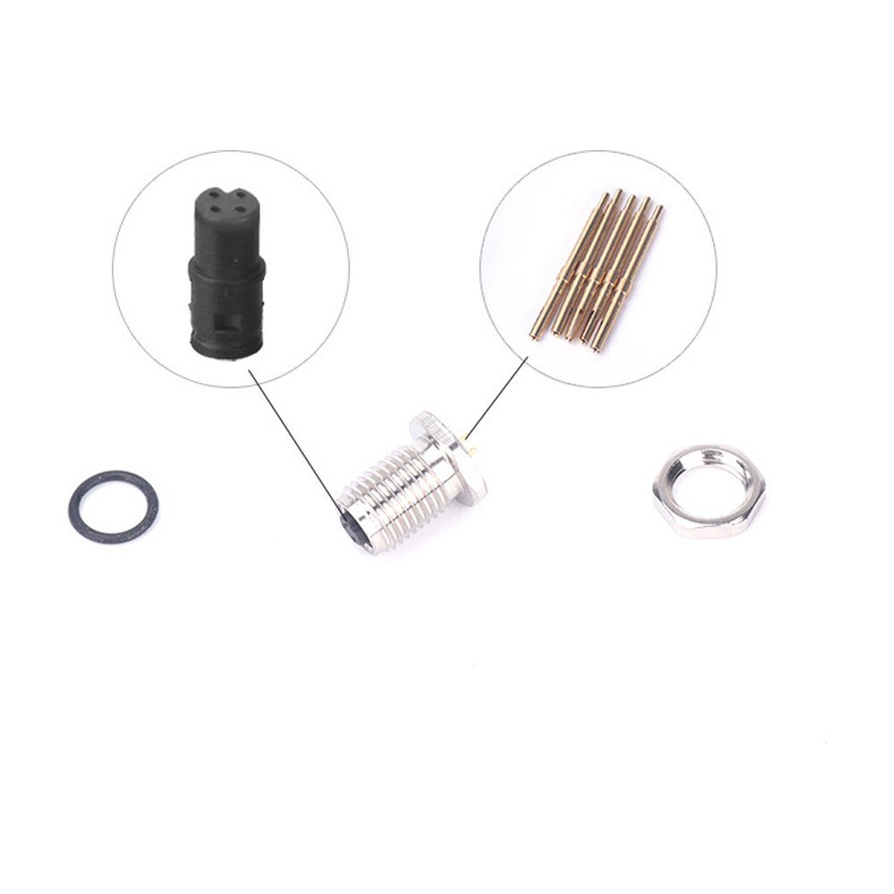 M5 Female Panel Mount Front Fastened PCB Type Waterproof Plug MR-M5-PM-06