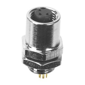 MR-M5-PM-07 - M5 Female Panel Mount Rear Fastened Solder Type Waterproof Connector
