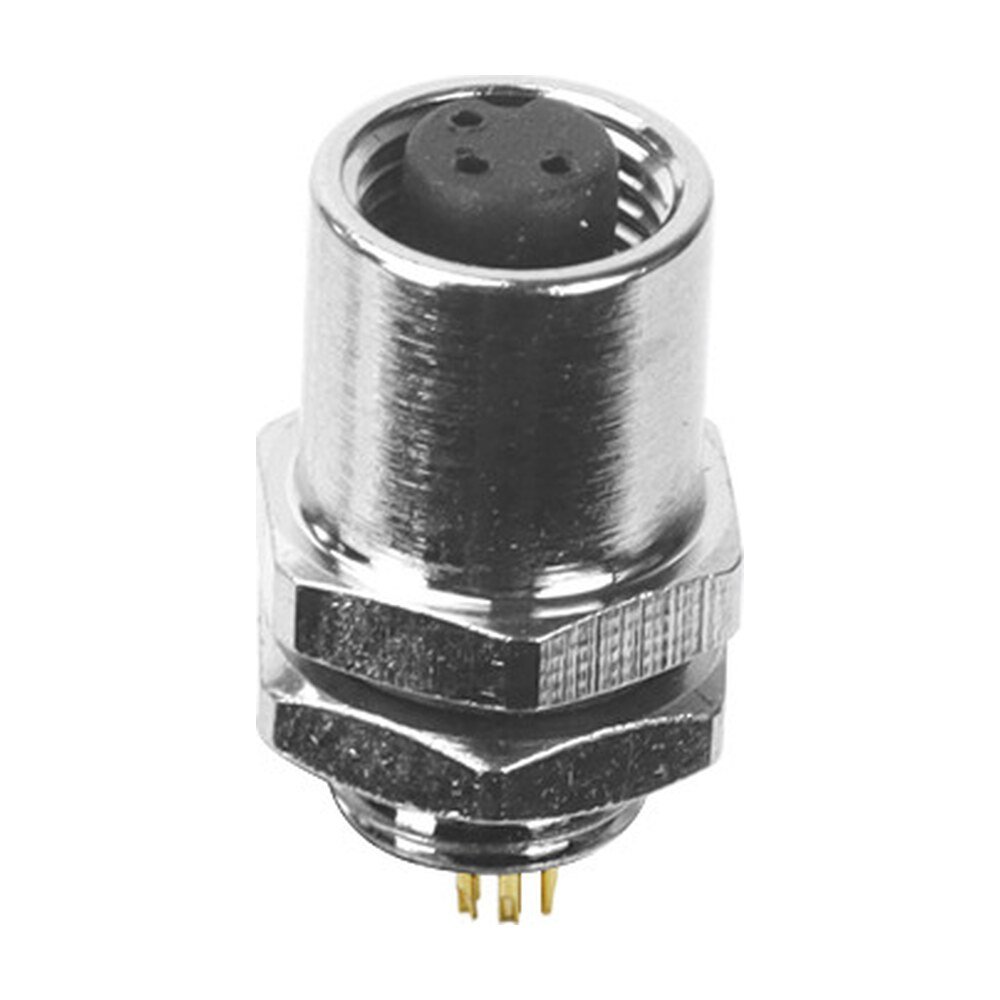 M5 Female Panel Mount Rear Fastened Solder Type Waterproof Connector MR-M5-PM-07