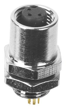 M5 Female Panel Mount Rear Fastened Solder Type Waterproof Connector MR-M5-PM-07