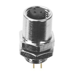 MR-M5-PM-08 - M5 Female Panel Mount Rear Fastened PCB Type Waterproof Plug