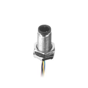 M5 Male Panel Mount Front Fastened Waterproof Plug With Wires MR-M5-PM-09