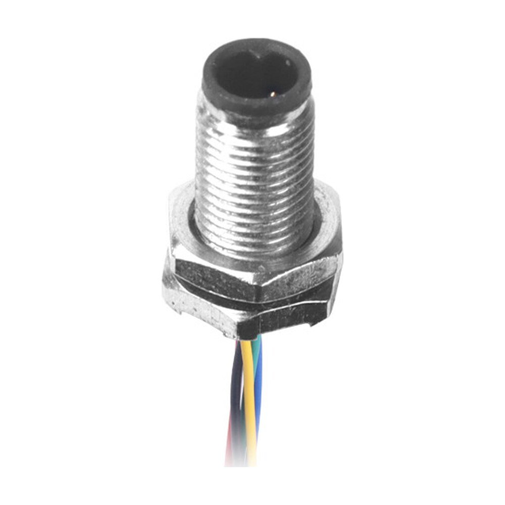 M5 Male Panel Mount Front Fastened Waterproof Plug With Wires MR-M5-PM-09