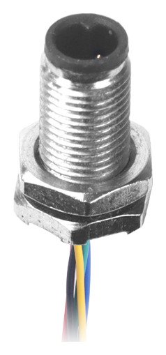 M5 Male Panel Mount Front Fastened Waterproof Plug With Wires MR-M5-PM-09