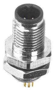 M5 Male Panel Mount Rear Fastened Solder Type Waterproof Plug MR-M5-PM-10