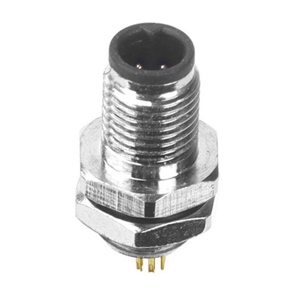 M5 Male Panel Mount Rear Fastened Solder Type Waterproof Plug MR-M5-PM-10