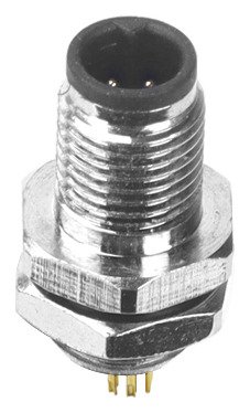 M5 Male Panel Mount Rear Fastened Solder Type Waterproof Plug MR-M5-PM-10