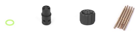 M8 Cable Female Molded Waterproof Electrical Connector Straight With Plastic Nut MR-M8-OC-01-RL