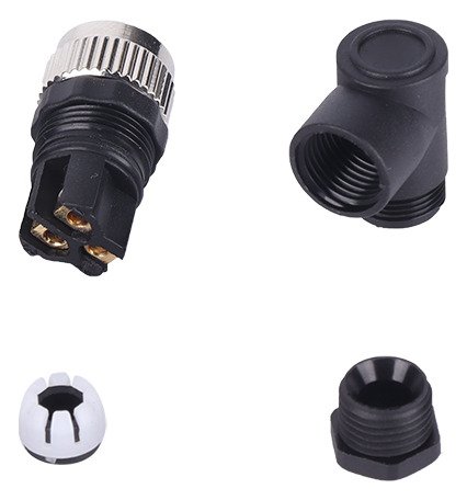 M8 3 4Pin A Coded Female Cable Assembly Type Screw Joint Right Angle Waterproof Connector MR-M8-OC-07