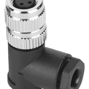 M8 3 4Pin A Coded Female Cable Assembly Type Screw Joint Right Angle Waterproof Connector MR-M8-OC-07