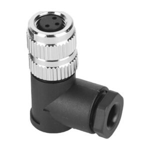 MR-M8-OC-07 - M8 3 4Pin A Coded Female Cable Assembly Type Screw Joint Right Angle Waterproof Connector