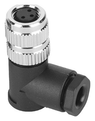 M8 3 4Pin A Coded Female Cable Assembly Type Screw Joint Right Angle Waterproof Connector MR-M8-OC-07