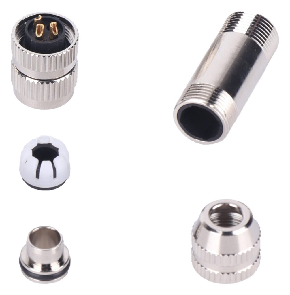 M8 Female Cable Assembly Solder Type Field Wireable Waterproof Connector Metal Shielding MR-M8-OC-08