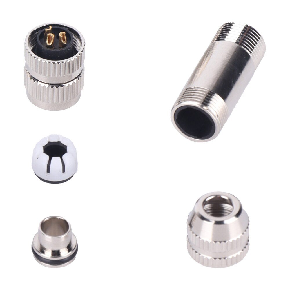M8 Female Cable Assembly Solder Type Field Wireable Waterproof Connector Metal Shielding MR-M8-OC-08