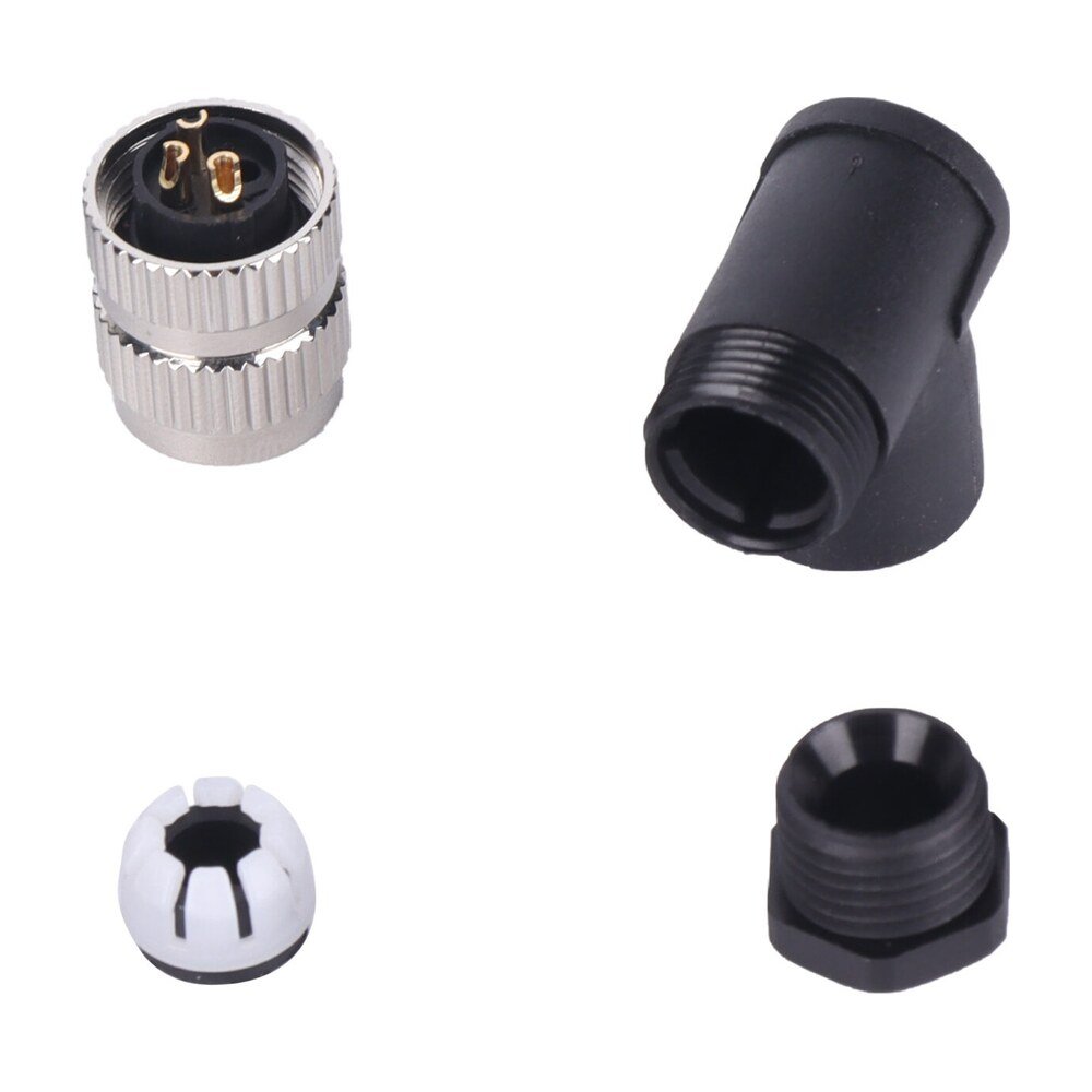 M8 Female Cable Assembly Solder Type Field Wireable Right Angle Waterproof Connector MR-M8-OC-10