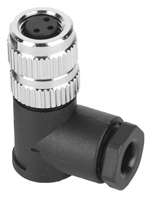 M8 Female Cable Assembly Solder Type Field Wireable Right Angle Waterproof Connector MR-M8-OC-10