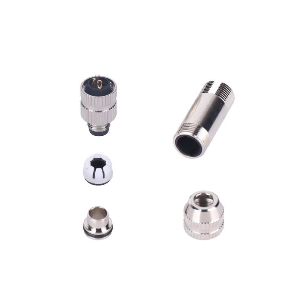 M8 Male Cable Assembly Solder Type Field Wireable Waterproof Connector Metal Shielding MR-M8-OC-14