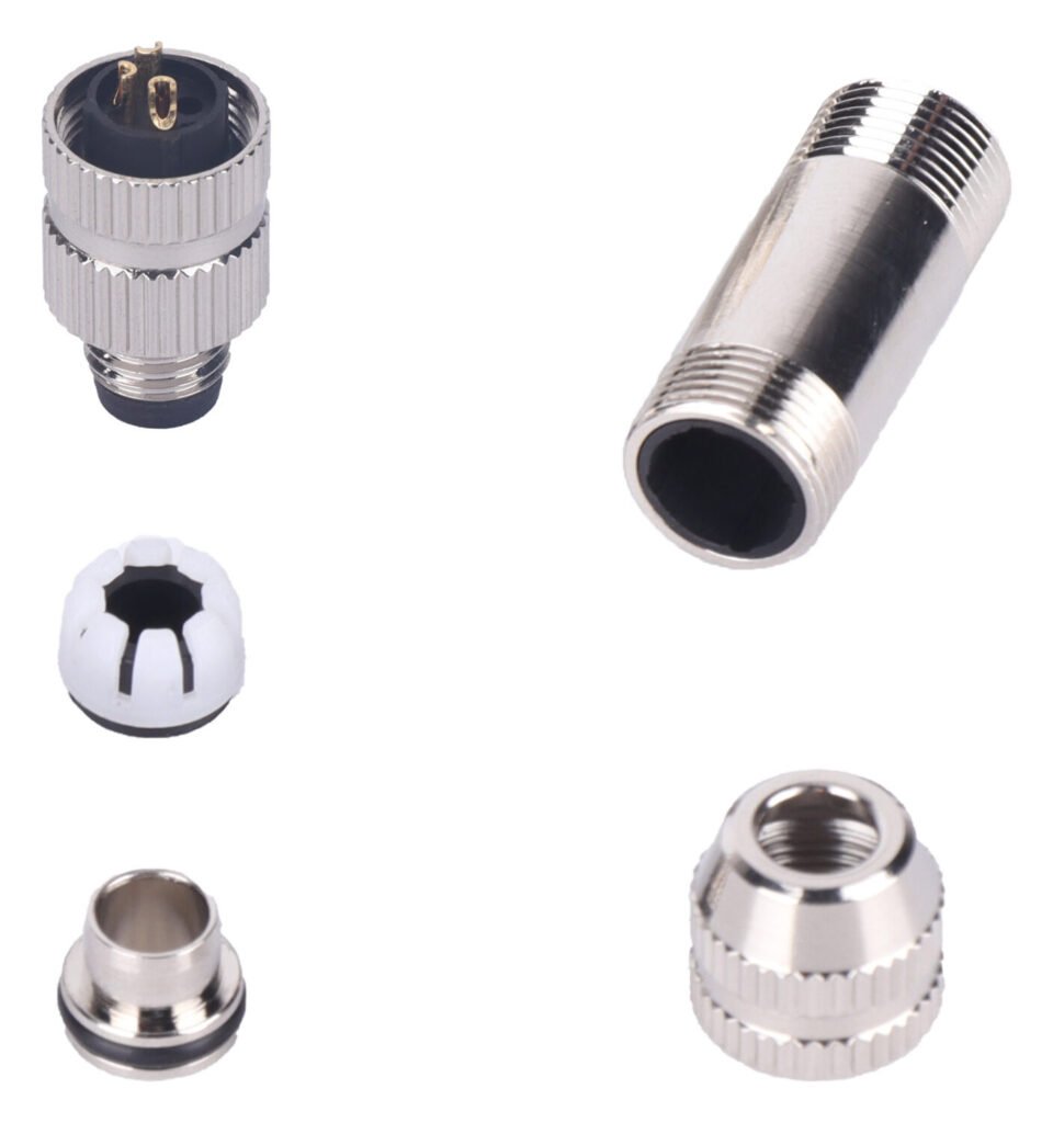 M8 Male Cable Assembly Solder Type Field Wireable Waterproof Connector Metal Shielding MR-M8-OC-14