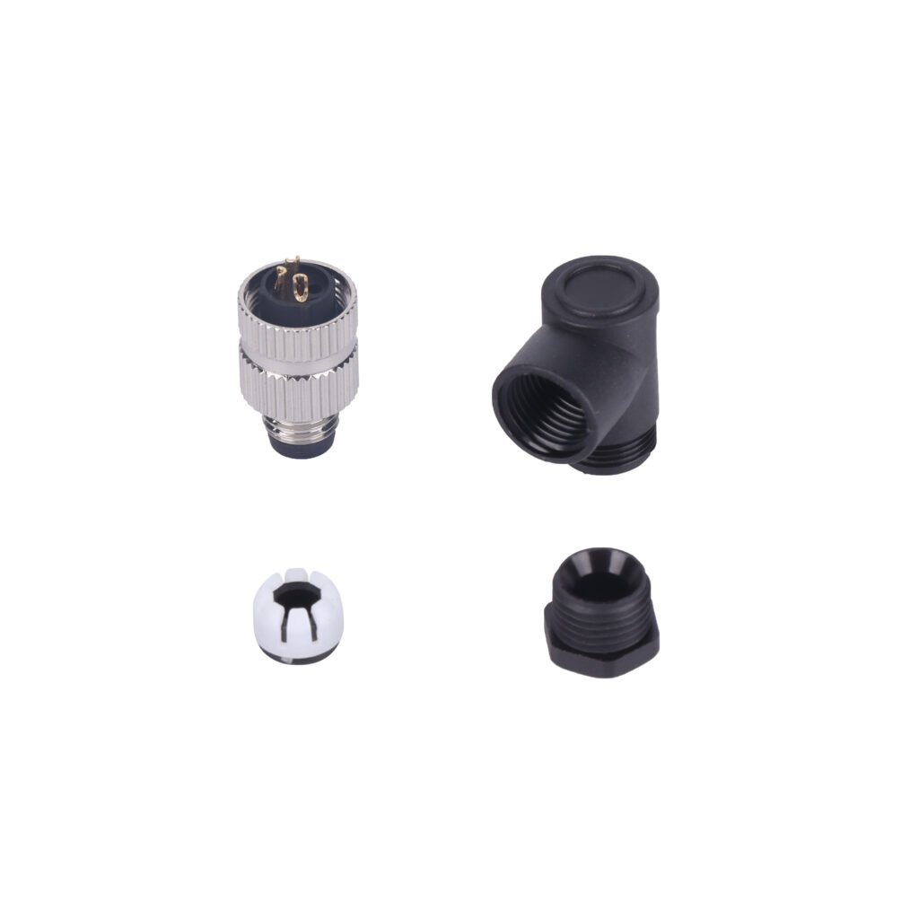 M8 Male Cable Assembly Solder Type Field Wireable Right Angle Waterproof Connector MR-M8-OC-16