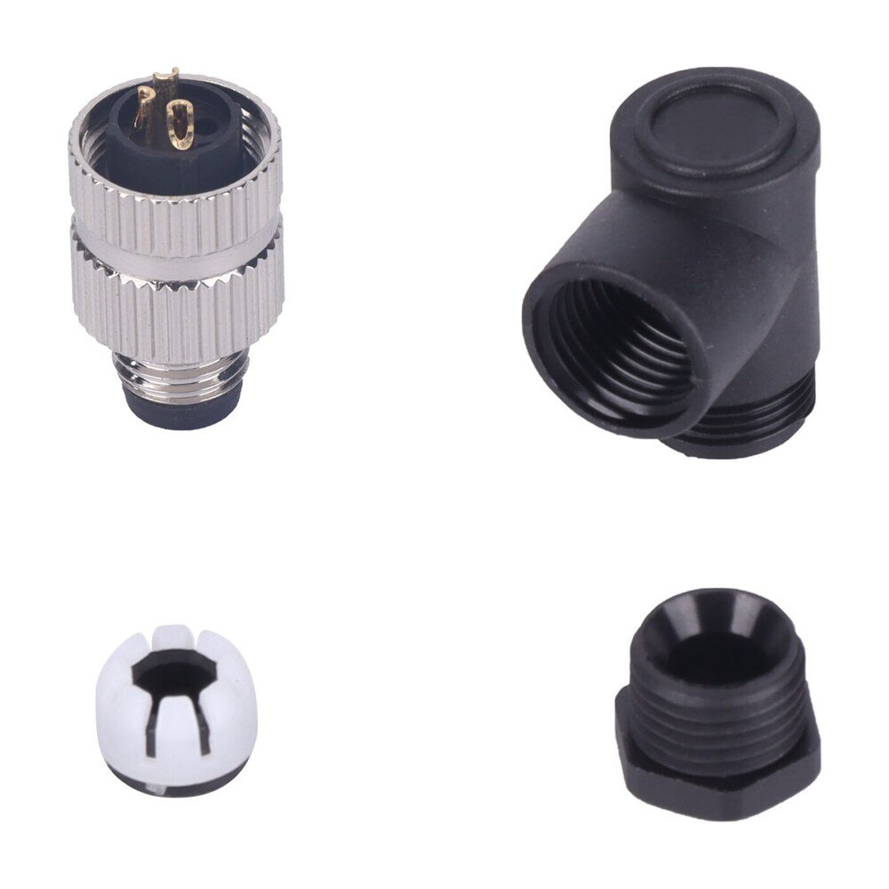 M8 Male Cable Assembly Solder Type Field Wireable Right Angle Waterproof Connector MR-M8-OC-16