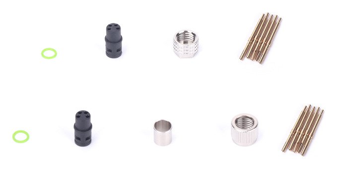 M8 Cable Female Molded A Coded Waterproof Electrical Connector Straight Shielded MR-M8-OC-17-RL