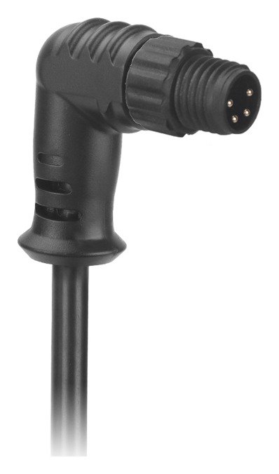M8 Cable Male Molded Waterproof Electrical Connector Right Angle Plastic Screw MR-M8-OC-22-RL