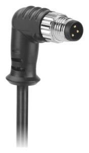 M8 Cable Male Molded Waterproof Electrical Connector Right Angle MR-M8-OC-24-RL