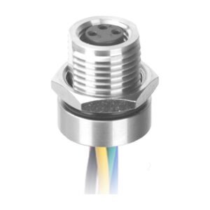 MR-M8-PM-01 - M8 Female Panel Mount Front Fastened Waterproof Eletrical Plug With Wires