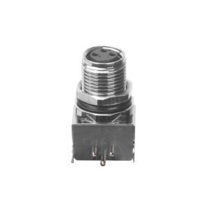 M8 Female Panel Mount Front Fastened PCB Type Right Angle With Shield MR-M8-PM-02
