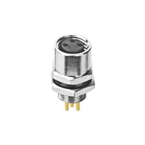 M8 Female Panel Mount Rear Fastened PCB Type Waterproof Socket MR-M8-PM-03