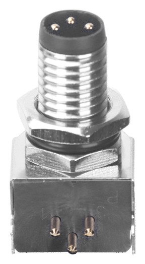 M8 Male Panel Mount Front Fastened PCB Type Right Angle With Shield MR-M8-PM-05