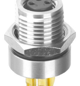 M8 Female Panel Mount Front Fastened Solder Type Waterproof Eletrical Plug MR-M8-PM-06