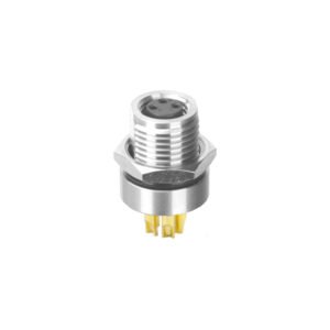 M8 Female Panel Mount Front Fastened Solder Type Waterproof Eletrical Plug MR-M8-PM-06