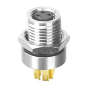 MR-M8-PM-06 - M8 Female Panel Mount Front Fastened Solder Type Waterproof Eletrical Plug